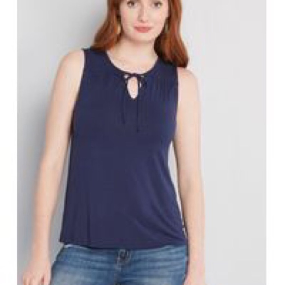 NWT Modcloth Navy Blue Familiar Feeling Sleeveless Top